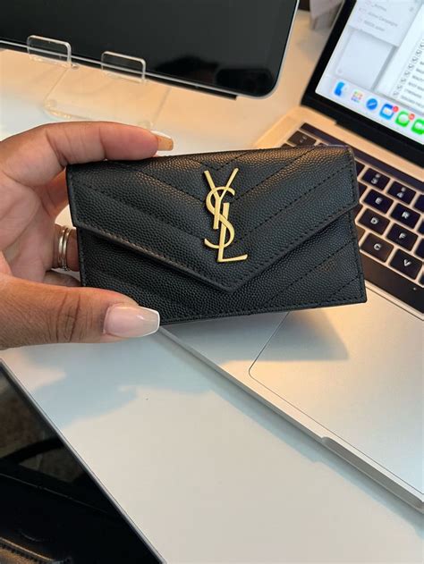 ysl metal logo small wallet|YSL small wallet nordstrom.